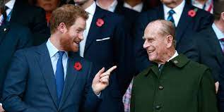 Buckingham palace says prince harry's wife, meghan, remains at their home in california. Prince Philip S Relationship With His Grandchildren Harry William Eugenie And Beatrice