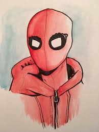 Spider Man Homecoming Water Color Drawing Dibujos Marvel Spiderman Dibujo Dibujos