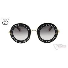 Gucci L Aveugle Par Amour Gg0113s 001 Lunettes De Soleil Rakuten