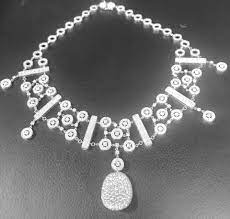 25 Carat Vs E Quality Diamond 18 Karat Gold Necklace Bridal Estate 18 Karat Gold Quality Diamonds Necklace