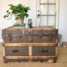 Is both a storage trunk and coffee table. Antique Steamer Trunk Unique Coffee Table By Vintagehipdecor From Vintage Hip Decor Of Newton Nj Attic