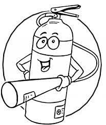 Fire Extinguisher Coloring Page Fire Safety For Kids Fire Prevention Fire Safety