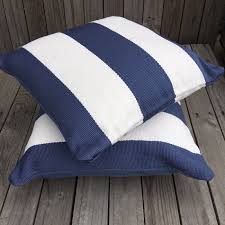 Add comfort and style to your patio furniture with outdoor cushions & pillows. Outdoor Cushion Cover 50cm Denim Deck Stripe Carnival Homewares