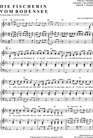 Die Fischerin Vom Bodensee Klavier Begleitung Gesang Pdf Noten Klick Auf Die Trio Noten Um Reinzuhoren Noten Zum Dow Gesang Klavier Noten Klavier