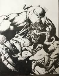 In this video i am inking the venom fan art that i just penciled. Venom In Fredrick Kaufmann S David Finch Comic Art Gallery Room