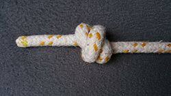 The result is slightly larger and more difficult to untie. Double Overhand Knot