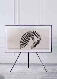 The Frame On The Studio Stand Displaying Art And Placed Away From The Wall Framed Tv Interior Furniture Furniture