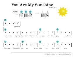 The guitar chart is printable with adjusted width to fit on an a4 paper for printers with 72 or higher dpi. You Are My Sunshine Sheet Music Easy Guitar Chords Tpt