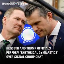 Defense Secretary Pete Hegseth maintains that he did not share “war plans”  in the now-infamous Signal group chat that inadvertently included Atlantic  Editor-in-Chief Jeffrey Goldberg. DETAILS: https://trib.al/zCCZdMs  #PeteHegseth #MikeWaltz #Singal ...