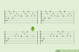 How To Read Guitar Tabs With Pictures Wikihow