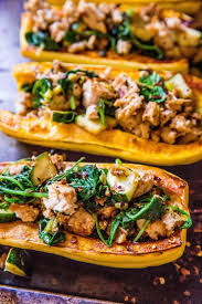 Ground Turkey Stuffed Delicata Squash Delicata Squash Delicata Squash Recipe Yellow Squash Recipes