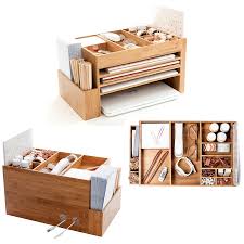 Best small adjustable wooden desk organizer. Best Desk Organiser With Tech Storage Desk Organization Desk Tidy Desk Organization Office