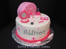 From a very young age, girls become conscious about their looks, and items like lipstick, eyeliner a cake which celebrates this passion of the girls would be a great cake for any girl's birthday party. Make Up Cake For A Little Girl All Fondant And Gumpaste Cakecentral Com