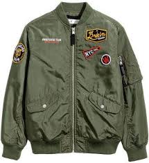 Bomber Jacket With Appliques Khaki Green Kids H M Us Bomber Jacket Embroidered Bomber Jacket Padded Bomber Jacket