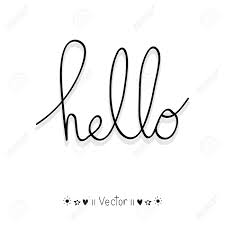 Check spelling or type a new query. Hello Calligraphic Lettering With Outline Hand Drawn Illustration Great For Any Use Royalty Free Cliparts Vectors And Stock Illustration Image 51133492