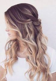 The Twisted Half Up Half Down Wavy Hairstyle Is Perfect For Everyday Wear However With Elegant At Faded Hair Wedding Hairstyles For Long Hair Best Ombre Hair