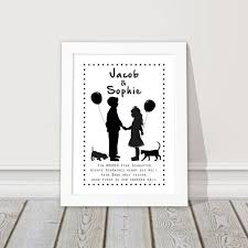 Kinderzimmer Bild Geschwister Geschenk Personalisiert Etsy Frame Home Decor Kids