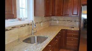 Maybe you would like to learn more about one of these? Travertine Subway Tile Kitchen Backsplash With A Mosaic Glass Tile Border Youtube