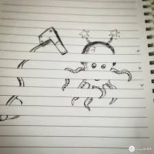 Art On Lined Paper Google Search Drawings On Lined Paper Optical Illusion Drawing Illusion Drawings