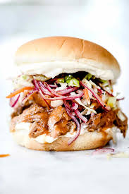 Pulled Pork Sandwiches With Crunchy Slaw Foodiecrush Com