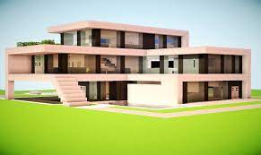 Normally when modern houses are built in minecraft surrounding areas are changed or entirely recreated to fit the house. Minecraft Simple Modern Houses Modern Minecraft Houses Minecraft Modern Minecraft Houses Blueprints