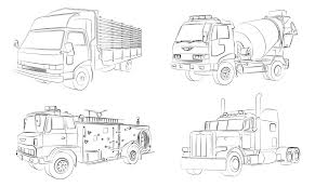 A truck with large headlights. Cartoon Trucks Coloring Page For Kids 1613414 Vector Art At Vecteezy