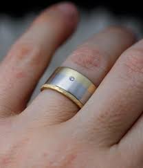 Gender Neutral Fusion Band Modern Wedding Band Diamond Wedding Bands Wide Wedding Bands