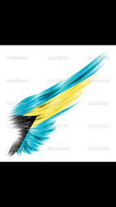 The islands of the bahamas. Bahamian Flag Angel Wing Couple Tattoos Bahamas Flag Bahamian Flag