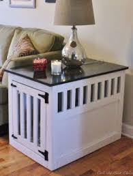 This pet crate is made with solid hardwood and premium engineered wood, and is available in your choice of finish. Dog Crate End Tables Ideas On Foter