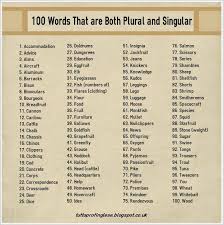 Tuttoprof Inglese 100 Words Words Plurals