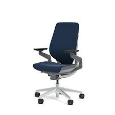 Steelcase Gesture 442 Stool Chair Cogent Connect Royal Blue Fabric Medium Seat Height Shell Back Light On Dark Frame Stool Chair Chair Media Seating