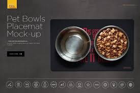 Download Pet Bowls Placemat Mock Up Psd Mockup PSD Mockup Templates
