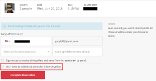 new opentable scam to cheat you out of your points view