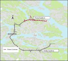 Riksväg 75), is a motorway in sweden connecting essingeleden (e4, e20), stockholm with värmdöleden (county road. Map Of Stockholm Showing Norra Lanken Part Of The Stockholm Ring Road Download Scientific Diagram