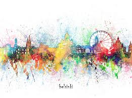Like good art:an artistic flower arrangement. Helsinki Skyline Artistic Digital Art By Bekim M