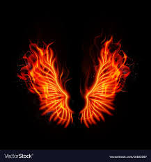 Fire Burning Wings Vector Image On Vectorstock In 2020 Wings Wallpaper Fire Image Love Background Images