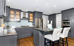 Small kitchen with dark gray cabinets with venetian nail. Dark Gray Kitchen Cabinets Design Gallery Designing Idea
