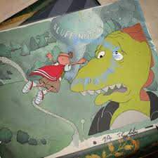 From Season 1, Episode 7B, "Doug To The Rescue" this incredible action shot  of Quailman leaving Klotzilla "helpless and stupified" with the mighty  Quail Eye is available now only