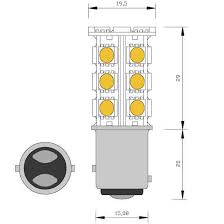 Pour eclairer votre route avec des ampoules courantes comme h4, h7, h3, h1, bay15d, etc. Ampoule Led Auto 27 Led Smd 12 Volts Bay15 D Bipolaire