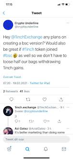 Best cryptocurrencies for investment in 2021. What Do You Think About This Comment From 1inch Twitter Would It Be Good If 1inch Joined The Bsc Train 1inch