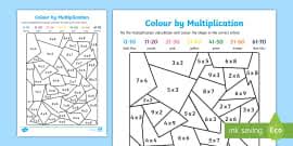 One side provides individual times table from one through twelve while the other side shows the classic multiplication chart through twelve. Colour By Multiplication To 12x12 Activity Worksheet