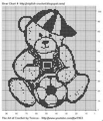 Free Filet Crochet Charts And Patterns Filet Crochet Bear