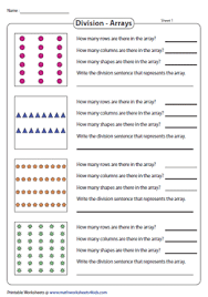 division array model worksheets