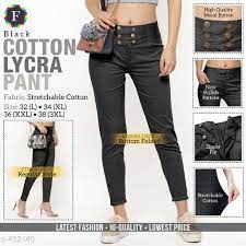Cotton Lycra Sapphire Pant In 2021 Women Pants Pattern Trousers Women Pants For Women