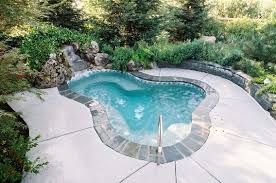 Inground Pools With Special Features Johnson Pools And Spas Outdoor Spa Pool Cool Pools