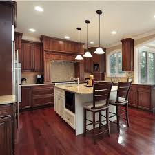 43 Kitchens With Extensive Dark Wood Throughout Cherry Cabinets Kitchen Kitchen Design Kitchen Designs Layout