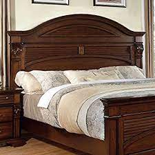 Amazon Com Darius Transitional Style Antique Walnut Finish Eastern King Size Bed Frame Set Kitchen Bed Frame Sets King Size Bed Frame Bed Furniture Design