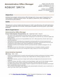 Administrative assistants support managers and departments by handling a variety of office tasks, including answering phones, scheduling the content in your resume objective will depend on your skills and the job for which you are applying. Administrative Office Manager Resume Samples Qwikresume