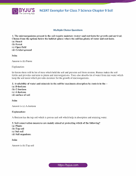 Section 1 weathering and soil formation. Ncert Exemplar Solutions For Class 7 Science Chapter 9 Soil