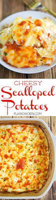 Cheesy Scalloped Potatoes The Best Potatoes Ever Everything Cooks In The Same Pan Easy Cleanup Only 5 Ingredients Potatoes Recipes Food Cooking Recipes